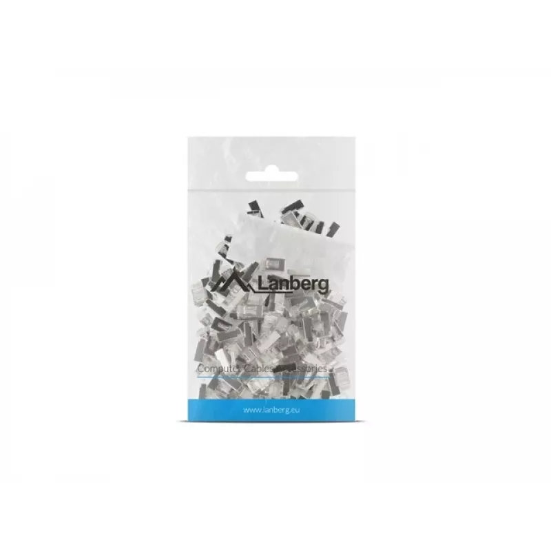 LANBERG RJ-45 Steckverbinder PLS-6000 Cat6 F/UTP transluzent weiß, 100er-Pack