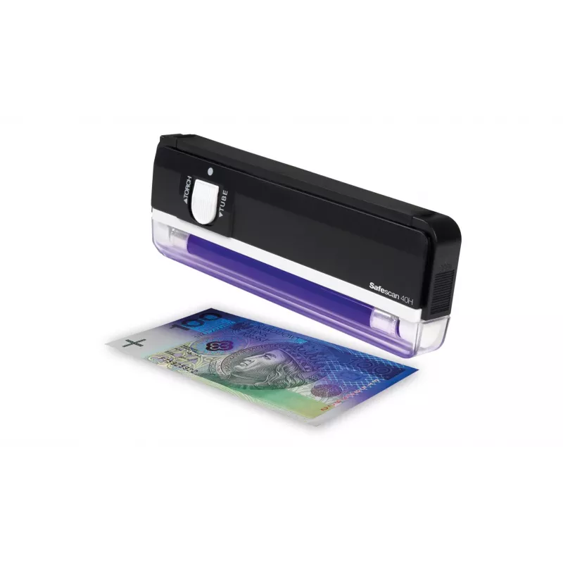 Safescan 40H Tragbarer Falschgelddetektor zur Prüfung von Banknoten, Kreditkarten und Ausweisen – UV-Geldscheinprüfer für neue Scheine – Falschgeldprüfgerät