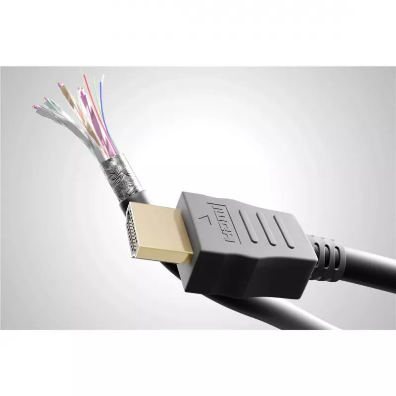 Goobay 61296 - High Speed HDMI Kabel mit Ethernet-Winkelstecker 4Ka60Hz 2.0 - Kabel - Digital/Display/Video