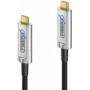 USB-Kabel FiberX FX-I600-010 10m USB 3.2 Gen 1 USB C Schwarz Silber