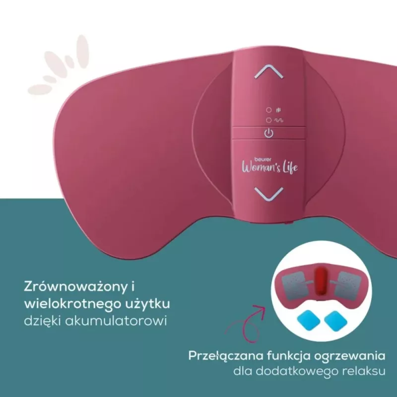 Menstruationsmassagegerät Beurer EM 50 Berry — elektrisches Gerät zur Linderung von Menstruationsschmerzen