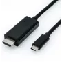 Video-Kabel-Adapter ROLINE 11.04.5841 USB Type-C auf HDMI 2m Schwarz