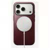 Handyhülle Nomad Modern Leather Case für iPhone 17 Pro, Leder + TPU + PC, passend für 16 cm (6,3 Zoll) Bildschirm, Bordeaux