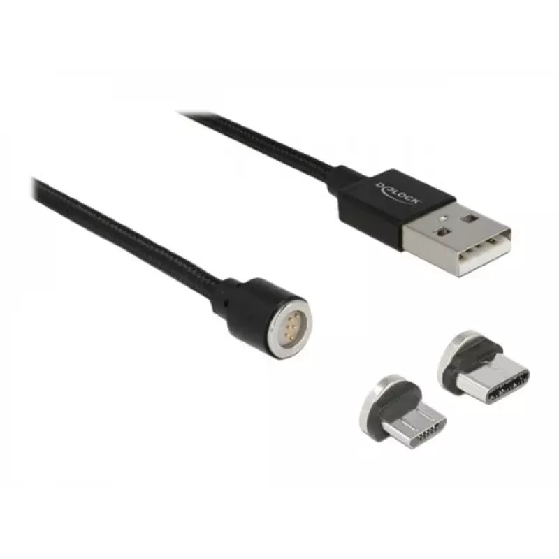 USB-Kabel DeLOCK 85723 USB 2.0 1,1 m USB A USB C/Micro-USB B Schwarz