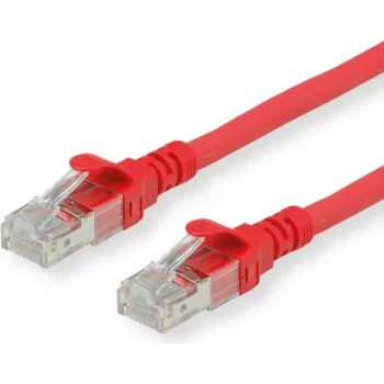 ROLINE - Patchkabel - RJ-45 (M) zu RJ-45 (M) - 30 cm - SFTP, PiMF - CAT 6 - Halogenfrei, vergossen, Litze - Rot (21.15.2952)