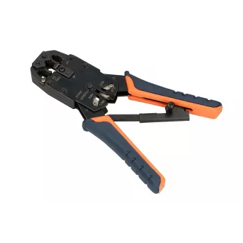 Extralink RJ45 Crimpzange 4P+6P+8P mit Ratsche für Modularstecker, 1 Stück