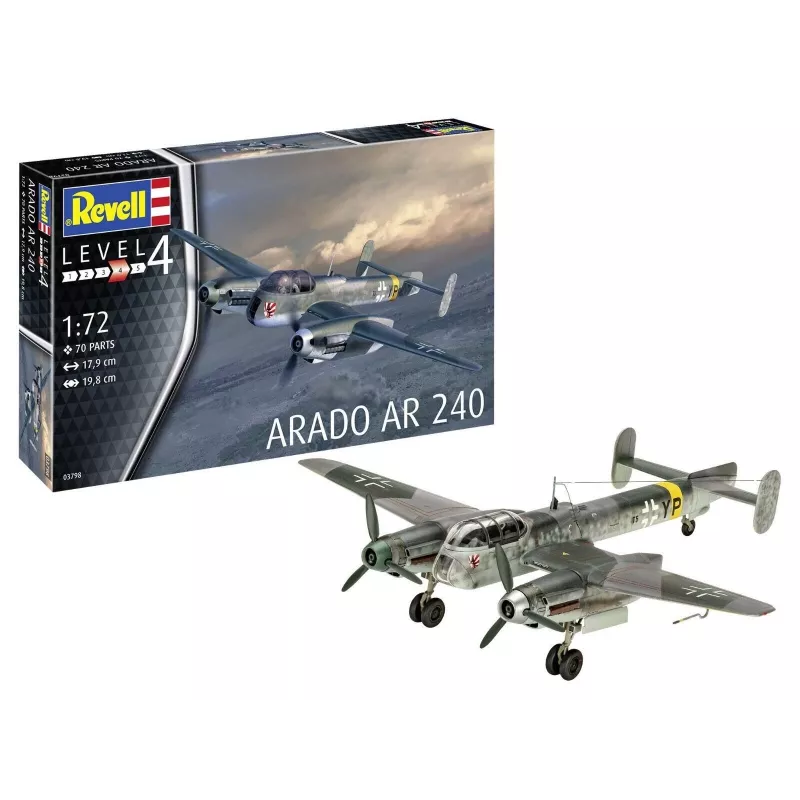 Plastikmodellbausatz REVELL Arado AR-240 Maßstab 1:72 — Flugzeugmontagemodell