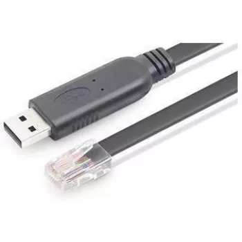 Konsolekabel - USB A - RJ45 - Schwarz