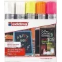 Kreidemarker Edding 4090 Meißelspitze Orange Pink Weiß Gelb 5 Stück