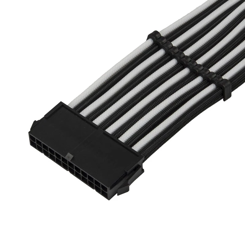 ATX-Verlängerungskabel SILVERSTONE SST-PP07E-MBBW 30 cm schwarz/weiß