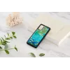 Handyhülle iKins für Samsung Galaxy S20+ — schwarzes Seerosendesign