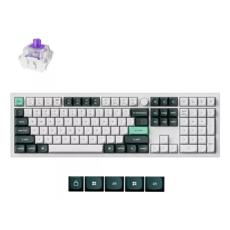 Mechanische Tastatur Keychron Q6 HE QMK mit Gateron Double‑Rail Magnetstabilisatoren