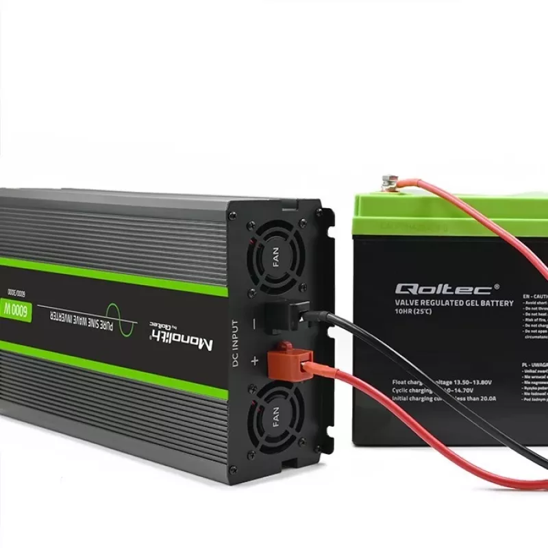 Qoltec 51923 Reiner Sinus-Wechselrichter Monolith | 3000W | 6000W | 24V auf 230V | LCD