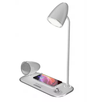 Kabelloser Schreibtischladegerät Tellur TLL151371 mit Bluetooth-Lautsprecher und Schreibtischlampe