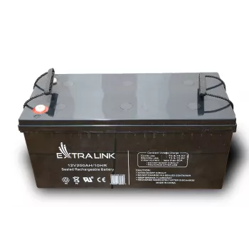 Extralink Akkumulator AGM 12V 200Ah verschlossener Blei‑Säure‑Akku (VRLA), 12 V, 200 Ah, wartungsfrei