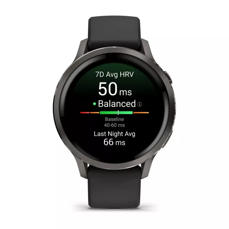 Garmin Venu 4 3,05 cm (1,2) AMOLED 41 mm Digital 390 x 390 Pixel Touchscreen Schwarz Wi-Fi GPS (Satellit)