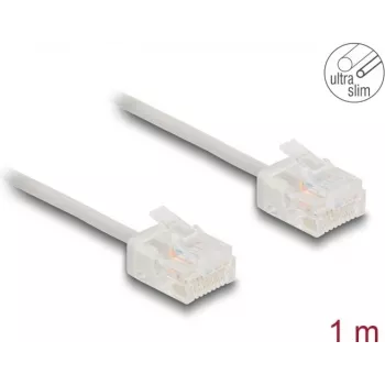 DeLOCK RJ45 Cat.6 UTP Ultra schlank Netzwerkkabel 1m Grau