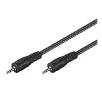 Wentronic Goobay 2,5-mm-Klinken-Verbindungskabel, Schwarz, 1,5 m – Klinkenstecker 2,5 mm (3-polig, Stereo) > Klinkenstecker 2,5 mm (3-polig, Stereo) (50457)