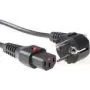ACT Stromkabel CEE 7/7 Stecker (gewinkelt) – C13 IEC Lock schwarz 1 m, EL249S