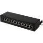 LogiLink Verteilfeld 19-Zoll-Rackeinbau Cat6 STP 16 Ports Grau