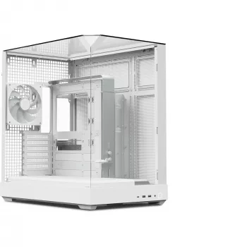 APNX Towergehäuse V2 — weiß, gehärtete Glaspaneele x3