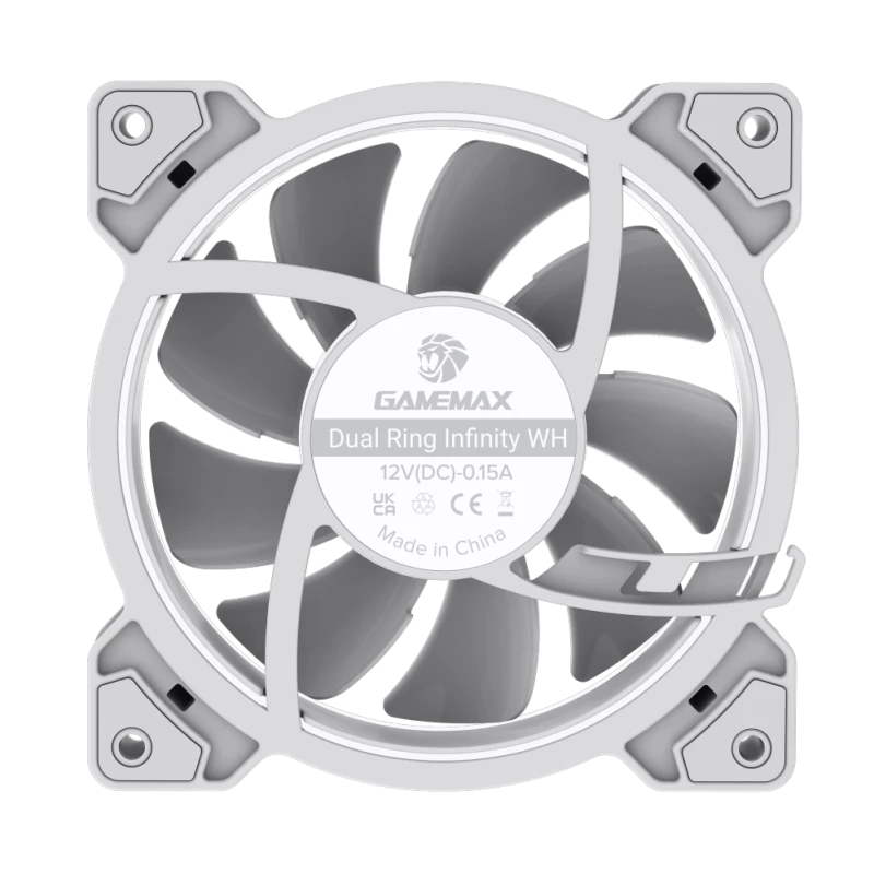 Gamemax | Gehäuselüfter | DUAL RING INFINITY | Weiß
