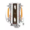 Prozessorkühler Darkflash E400 PLUS (weiß) — aktive Luftkühlung für CPU, Tower-Design, Einzellüfter-Konfiguration