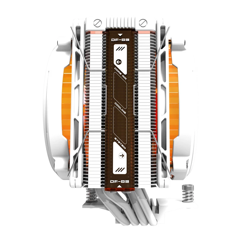 Prozessorkühler Darkflash E400 PLUS (weiß) — aktive Luftkühlung für CPU, Tower-Design, Einzellüfter-Konfiguration