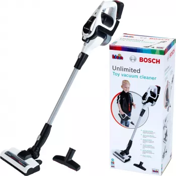 Theo Klein Bosch Unlimited Staubsauger Schwarz mit Vortex-Funktion und Düsen für Kinder ab 3 Jahren