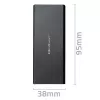 M.2 SATA SSD-Gehäuse QOLTEC 51854 USB 3.0 werkzeuglos