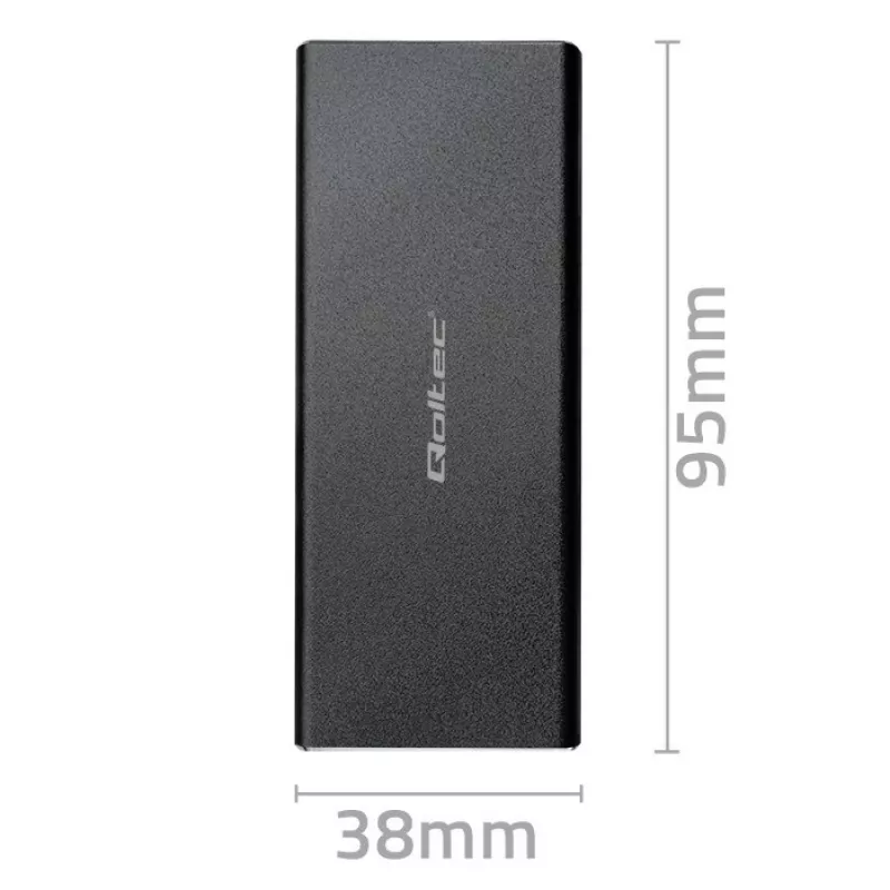 M.2 SATA SSD-Gehäuse QOLTEC 51854 USB 3.0 werkzeuglos