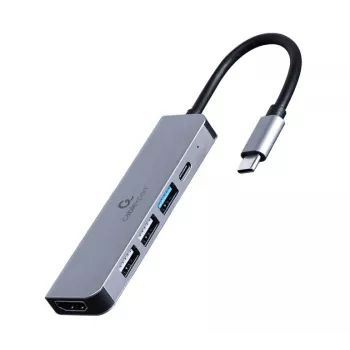 Gembird A-CM-COMBO5-03 USB Type-C 5-in-1 Multi-Port-Adapter (Hub + HDMI + PD)