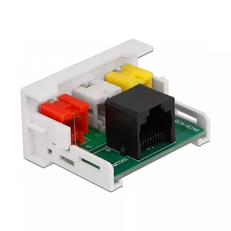 DeLOCK Easy 45 Modul 3 x RCA-Buchse auf RJ45-Buchse 22,5 x 45 mm