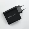 Qoltec 52381 Super Quick PD-Ladegerät | 1xUSB-C | 1xUSB | 90W | 5-20V | 2,4-4,35A | Schwarz