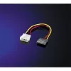 Stromadapterkabel ROLINE 4-Pin HDD auf SATA 0,15 m