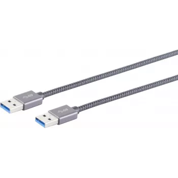 USB-Kabel S/CONN 13-37150 USB 3.2 Gen 2 1,5 m Grau