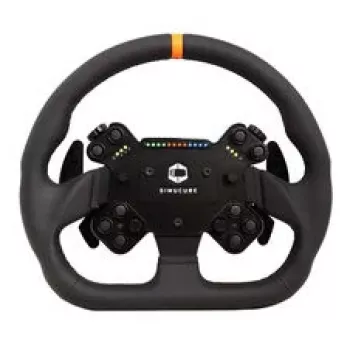 Simucube Valo GT-23 SC3 Simracing-Lenkrad, 320 mm Durchmesser, GT-Design, SC3-Schnellverschluss – schwarz, Leder