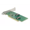 DeLOCK PCI Express 4.0 x16 Karte auf 4 x SFF-8639 NVMe - Bifurcation - Low Profile Formfaktor
