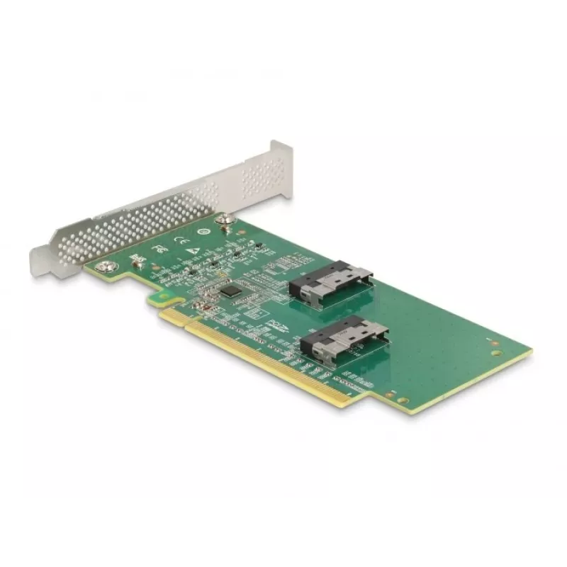 DeLOCK PCI Express 4.0 x16 Karte auf 4 x SFF-8639 NVMe - Bifurcation - Low Profile Formfaktor