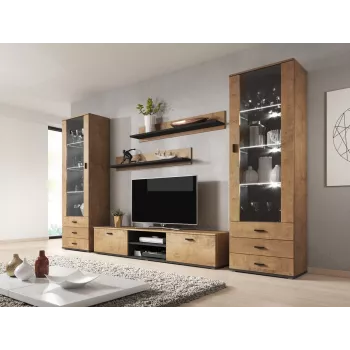 Cama set of two shelves 125cm SOHO lefkas oak/Schwarz