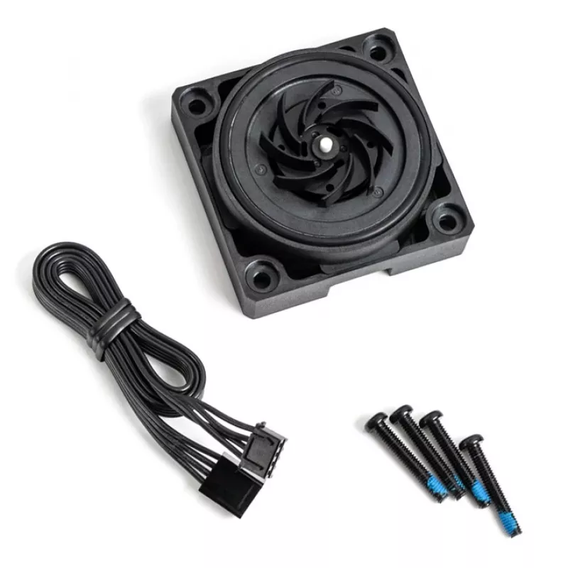 Pumpe BitsPower K1M — kompakte schwarze Wasserkühlungspumpe, 8–16V, 0,7A, 8,4W, 62×62×28,1 mm