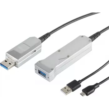 USB-Verlängerungskabel ShiverPeaks S/CONN 50 m USB 3.0 A auf USB 3.0 A + USB Micro B