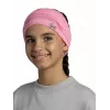 Multifunktionales Kinder-Bandana Buff Merino Lightweight – einfarbig Rosenrosa, nahtlose Merinowoll-Kopfbedeckung für Kinder