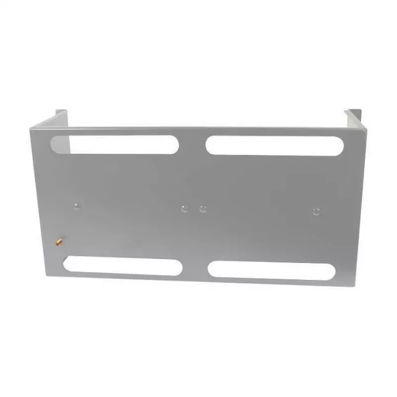 ALLNET Gerätehalter für Hutschiene/Hutschienengeräte T150mm/5HE Hellgrau Frontmontage