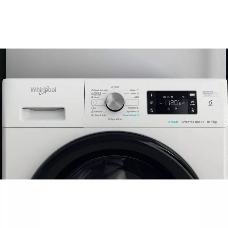 Whirlpool FFWDB864349BVEE Waschtrockner 8 kg / 6 kg 1400 U/min