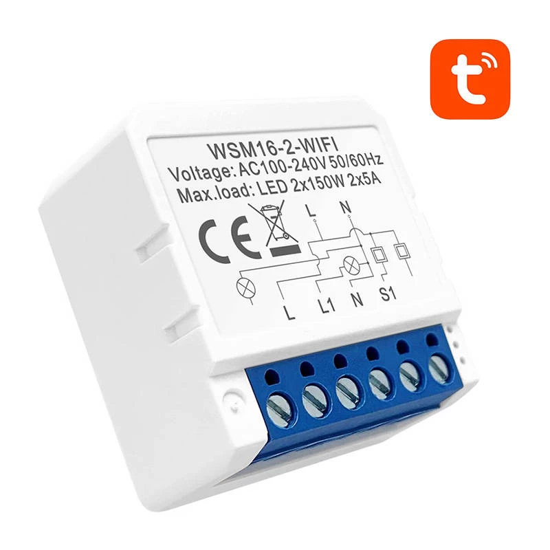 Smart-Schaltermodul Avatto WSM16-W2 WLAN-Fernbedienung, Ein-Kanal-Relais für Heimautomation