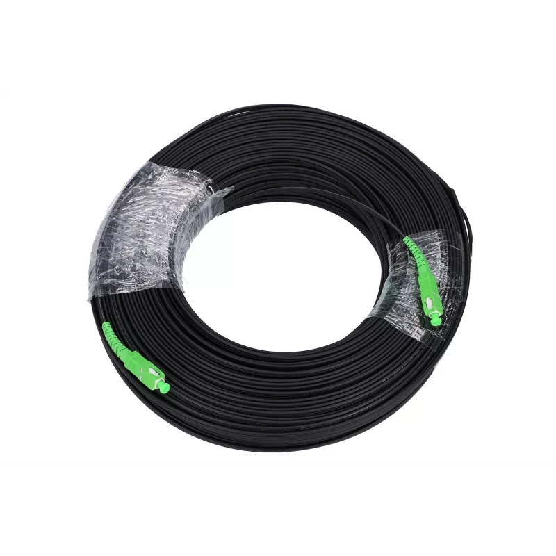 Extralink Patchcord SC/APC-SC/APC flach Drop Singlemode Simplex G.657A2 100m