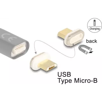 Kabel-Adapter DeLOCK 66575 Magnet USB Micro-B Gold Weiß