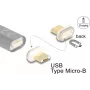 Kabel-Adapter DeLOCK 66575 Magnet USB Micro-B Gold Weiß