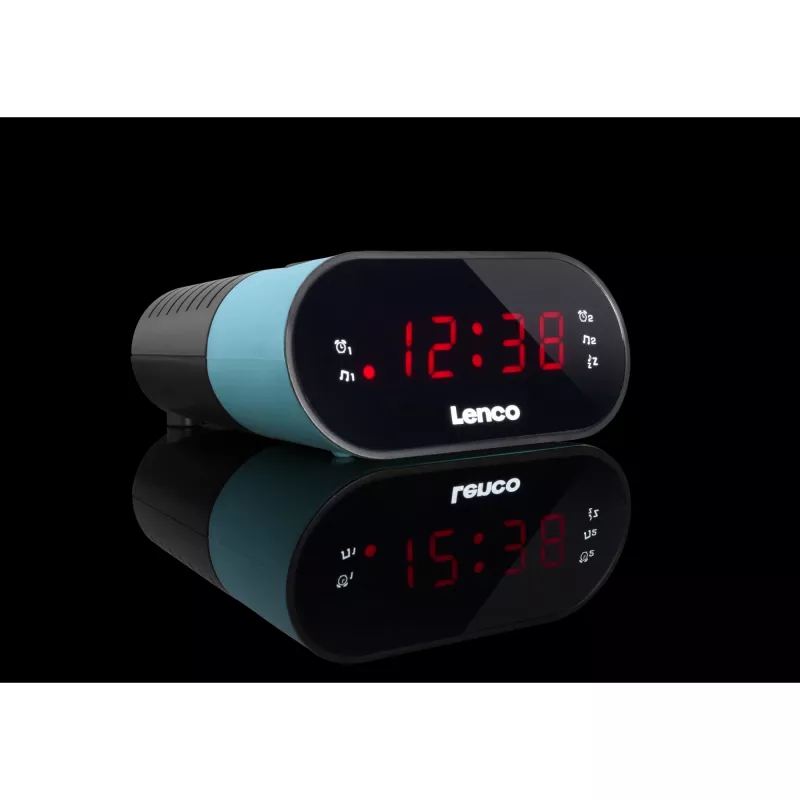 Uhrenradio Lenco CR-07 Schwarz Blau